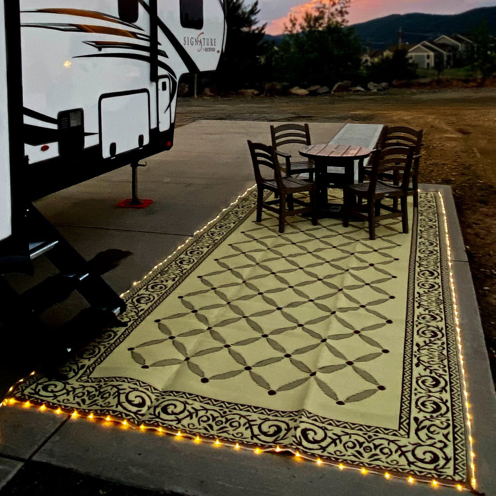 Stylish Camping LED Illuminated Patio Camping Mat 8'x18' Stylish Camping