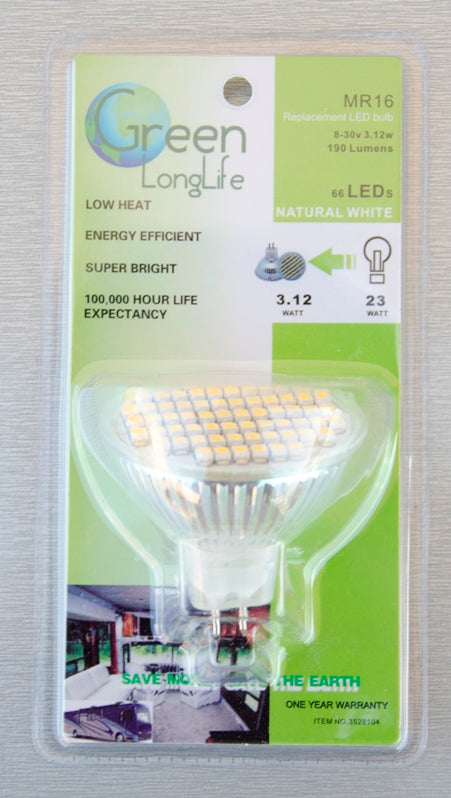 190 Lumens Natural White MR16 Base LED Bulb Stylish Camping