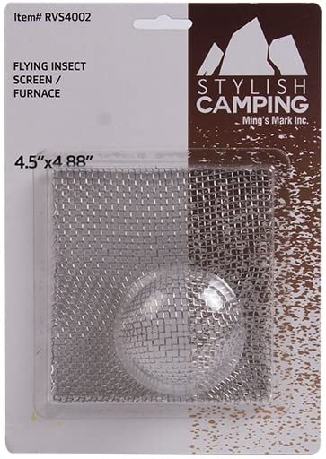 Stylish Camping 4.88-inch x 4.5-inch RV Flying Insect Screen for Furnace Stylish Camping