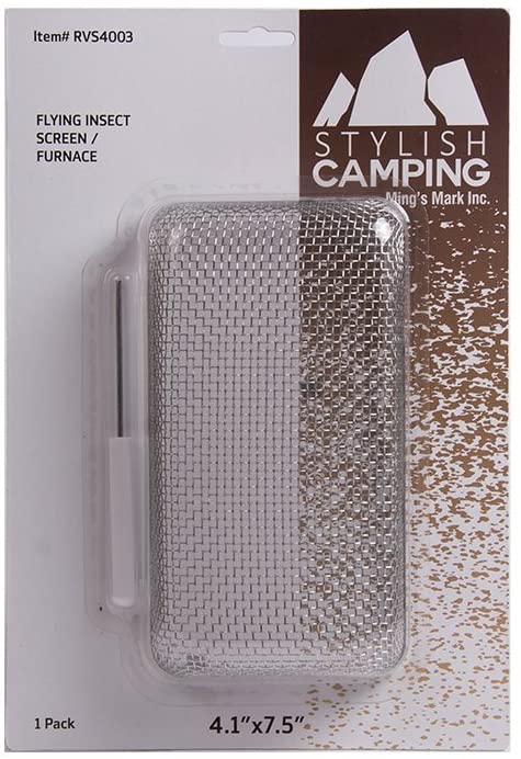 Stylish Camping 4.1-inch x 7.5-inch RV Furnace Vent Screen Stylish Camping