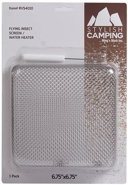 Stylish Camping 6.75-inch x 6.75-inch RV Water Heater Vent for Insects, 1 Pack Stylish Camping
