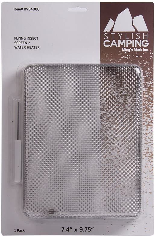 Stylish Camping 9.75-inch x 7.4-inch RV Water Heater Screen, Protects from Insects and Rodents, 1 Pack Stylish Camping
