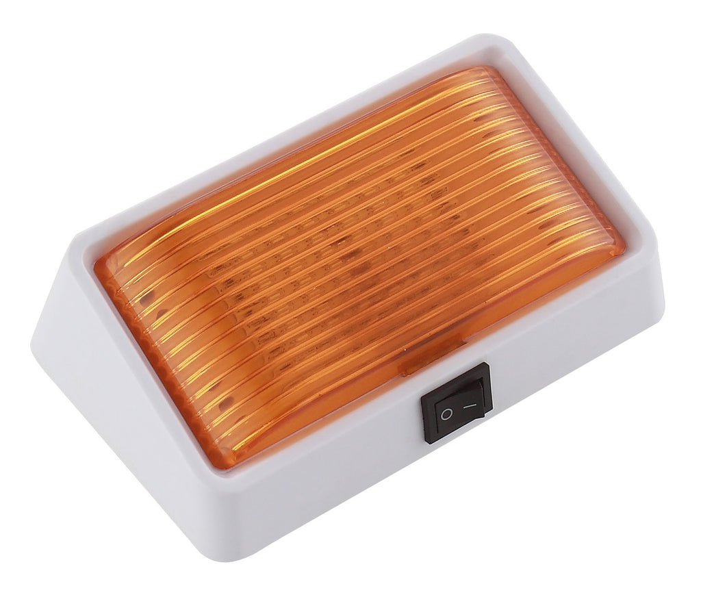 150 Lumens (Clear Lens) & 96 Lumens (Amber Lens) LED Porch Light w/ On-Off Switch Stylish Camping