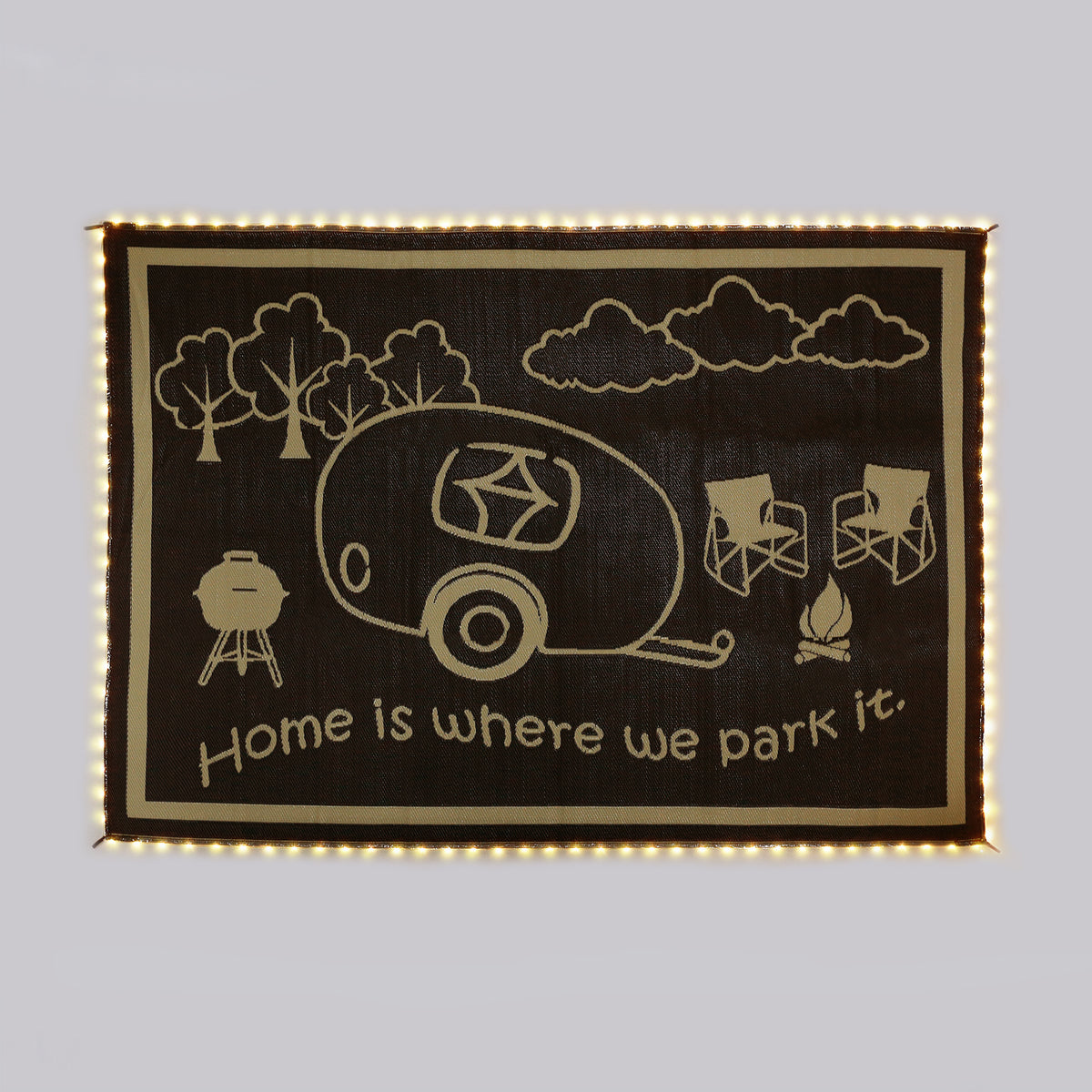 Lighted Rv Mat Stylish Camping RV Home Mat with Lights 8'x11'