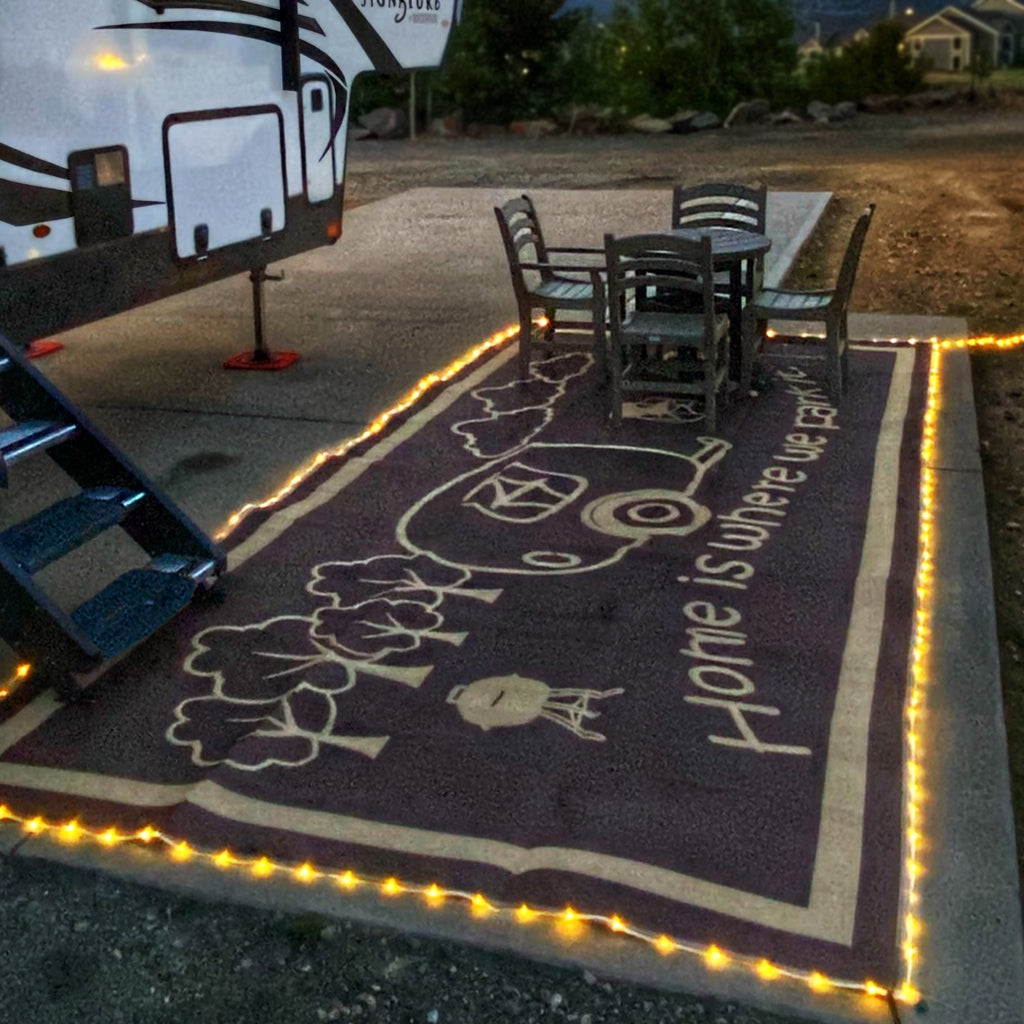 Lighted Rv Mat Stylish Camping RV Home Mat with Lights 8'x11'